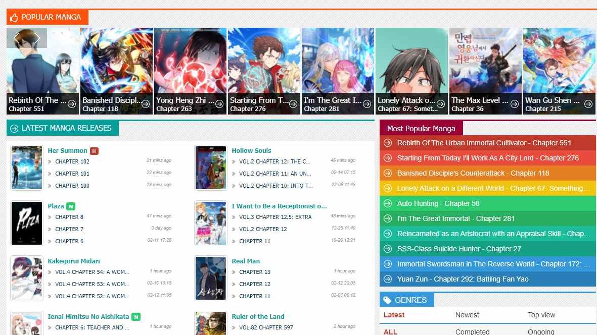 Mangakakalot - The best manga website with really less ads